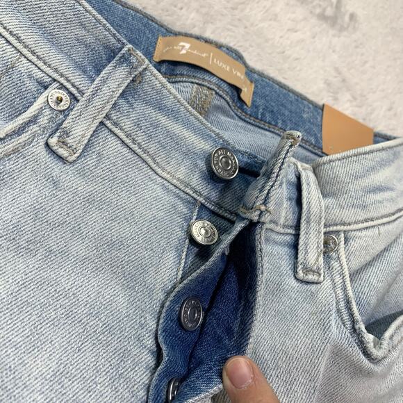NWT 7 For All Mankind Jeans Womens sz 25 Josefina Slim Boyfriend Luxe Button Fly - Picture 8 of 16